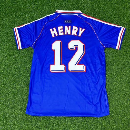 Thierry Henry France 1998 World Cup Retro Football Jersey