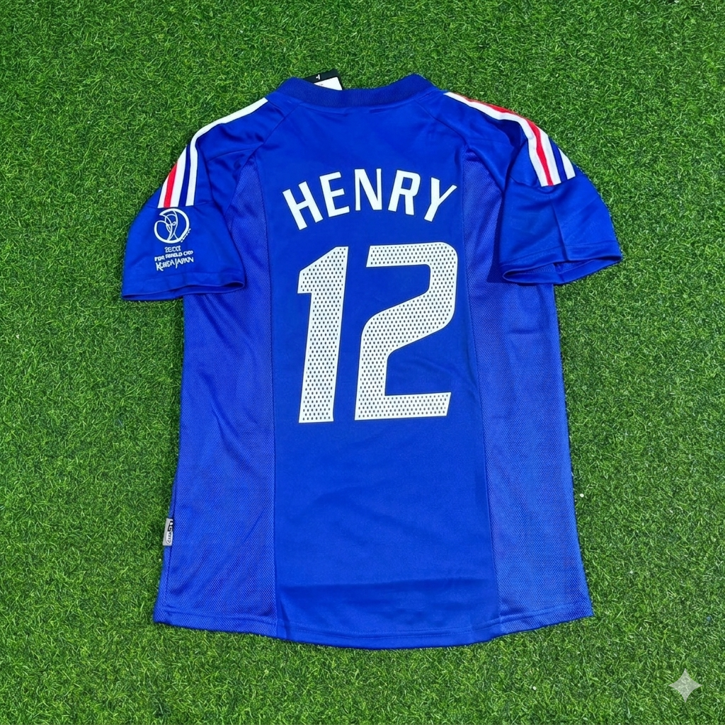 Thierry Henry #12 France 2002 World Cup Retro Football Jersey