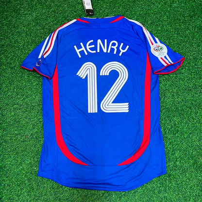 Thierry Henry France 2006 World Cup Blue Retro Kit – | Trikot | Maillot Soccer Shirt