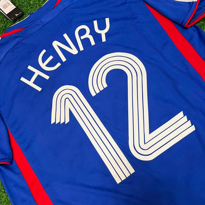 Thierry Henry France 2006 World Cup Blue Retro Kit – | Trikot | Maillot Soccer Shirt