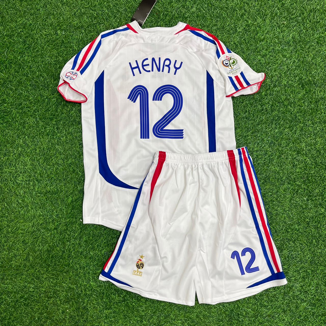 Thierry Henry France 2006 World Cup Retro Kids Football Jersey Kit