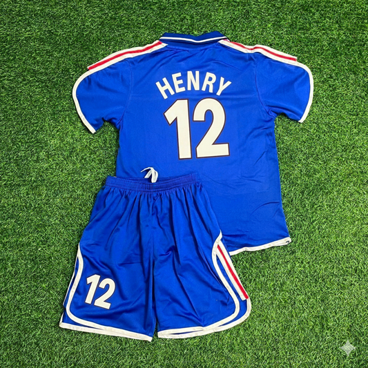 Thierry Henry 12- France EURO 2000 2002 Retro Kids Jersey