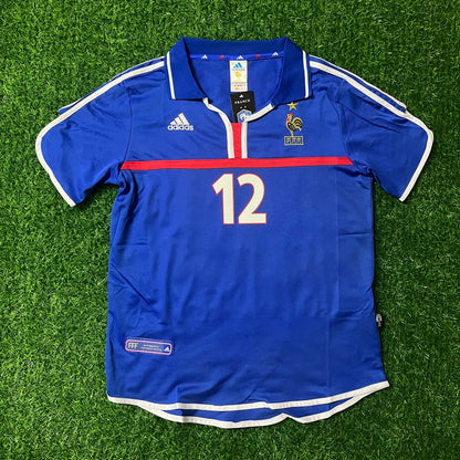 Thierry Henry France 2000 2002 Retro Blue Maillot Jersey Trikot Soccer Shirt