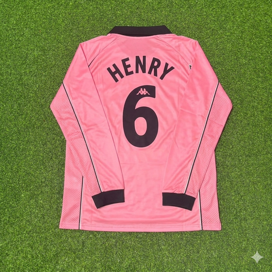 Thierry Henry #6 Juventus 1995 Pink Maglia Kit Jersey Trikot Maillot