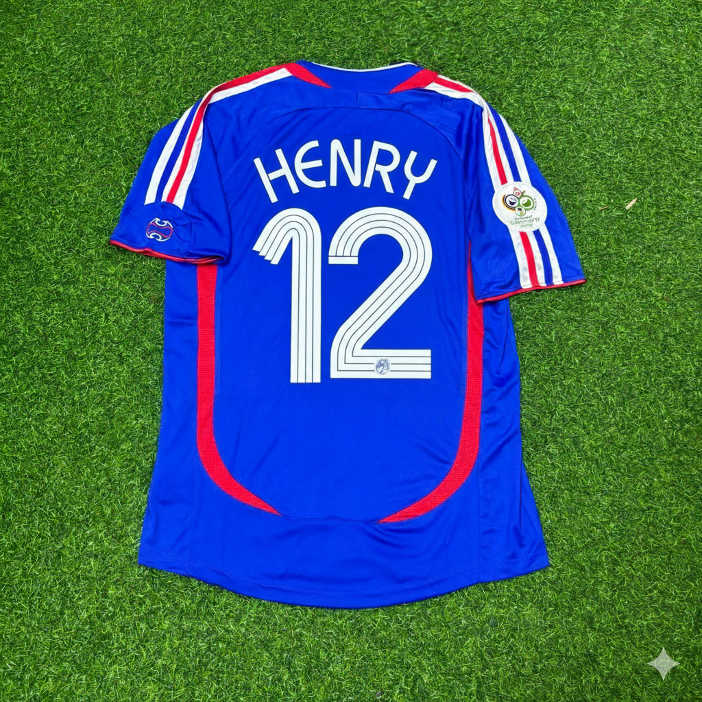 Thierry Henry France 2006 World Cup Blue Retro Kit – | Trikot | Maillot Soccer Shirt