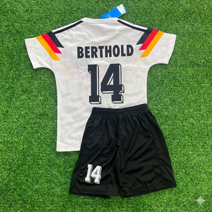 Thomas Berthold 14- Germany Deutschland Retro Kids 1990 World Cup Jersey - Deutschland Retro Kinder Trikot WM 1990 Soccer Shirt