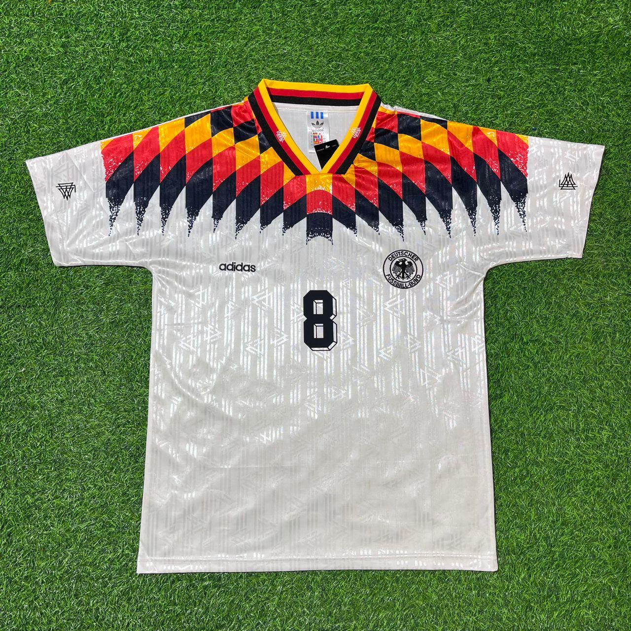 Thomas Hässler Deutschland 1994 Weltmeisterschaft Retro Football Jersey Kit