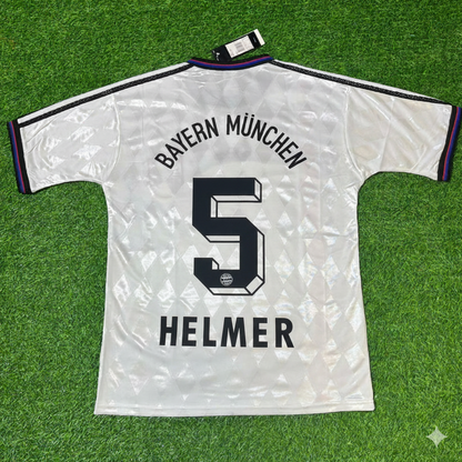 Thomas Helmer Bayern Munich 1997–1998 Away White Retro Football Jersey Kit