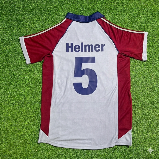 Thomas Helmer #5 FC Bayern Munich 1998-1999 Maillot de football rétro extérieur Gris