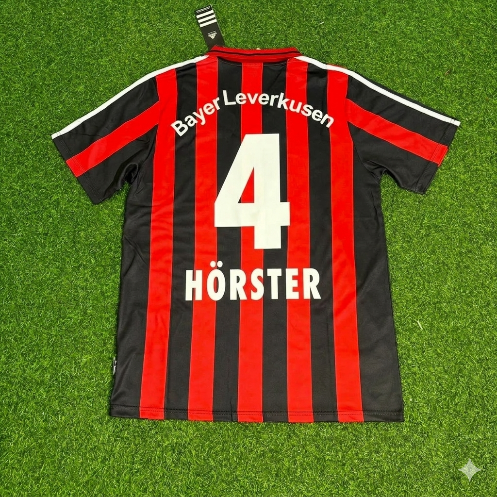 Thomas Hörster Bayer Leverkusen Home Retro Football Jersey