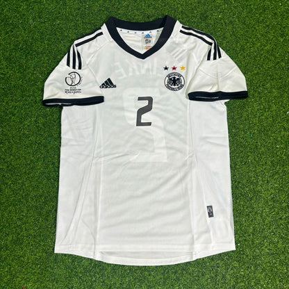 Thomas Linke #2 Deutschland 2002 World Cup Heim Retro Trikot