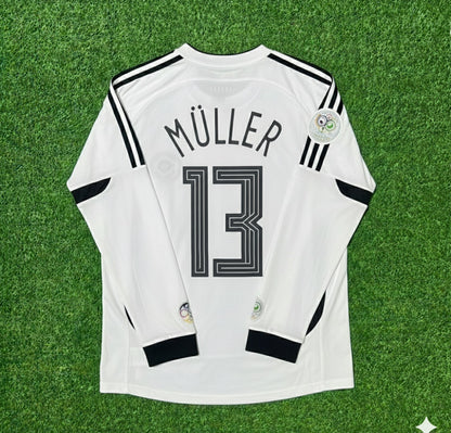 Thomas Müller Germany World Cup Long Sleeve White Retro Football Jersey