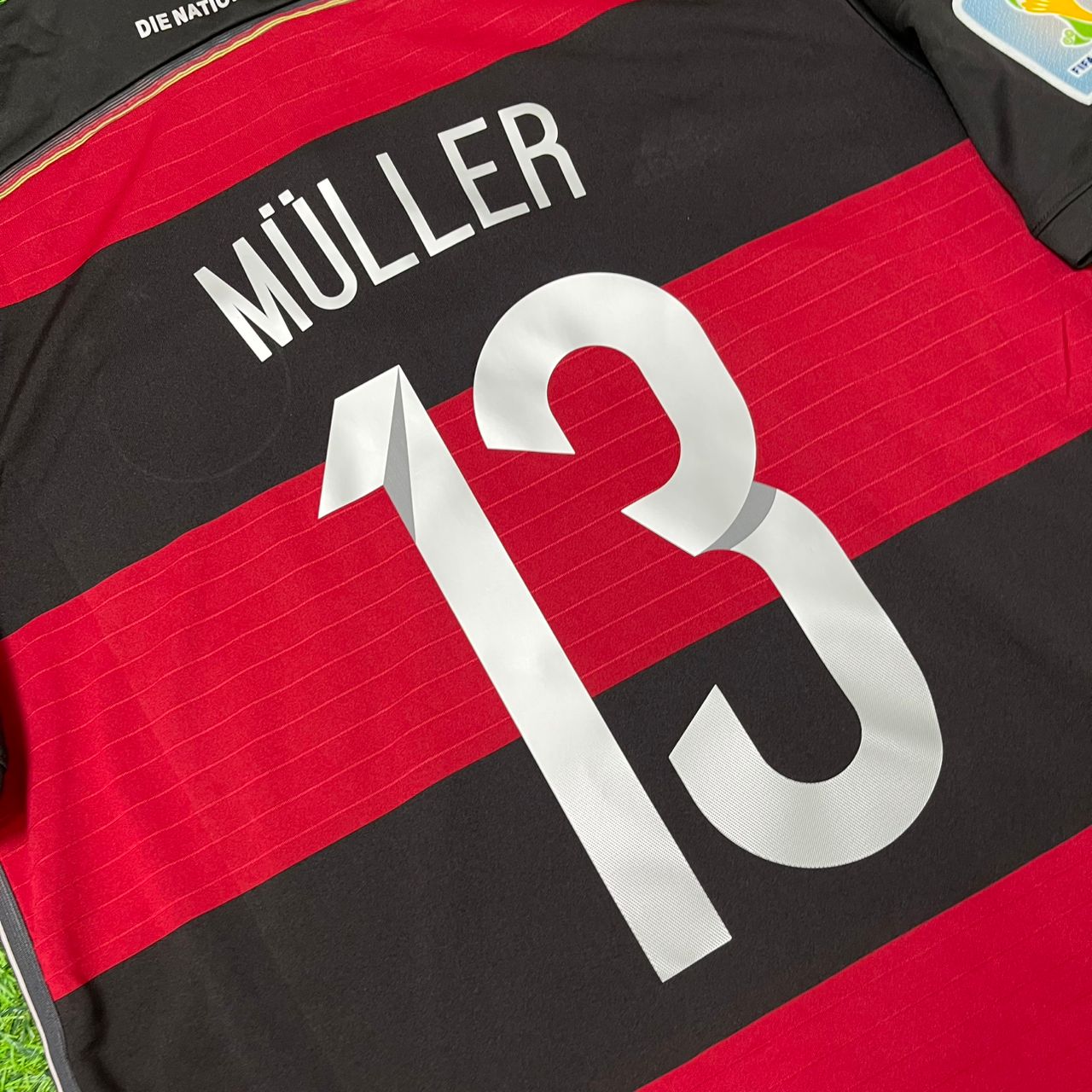 Thomas Müller Germany Deutschland 2014 World Cup Brazil Black Red Retro Jersey Trikot Soccer Shirt