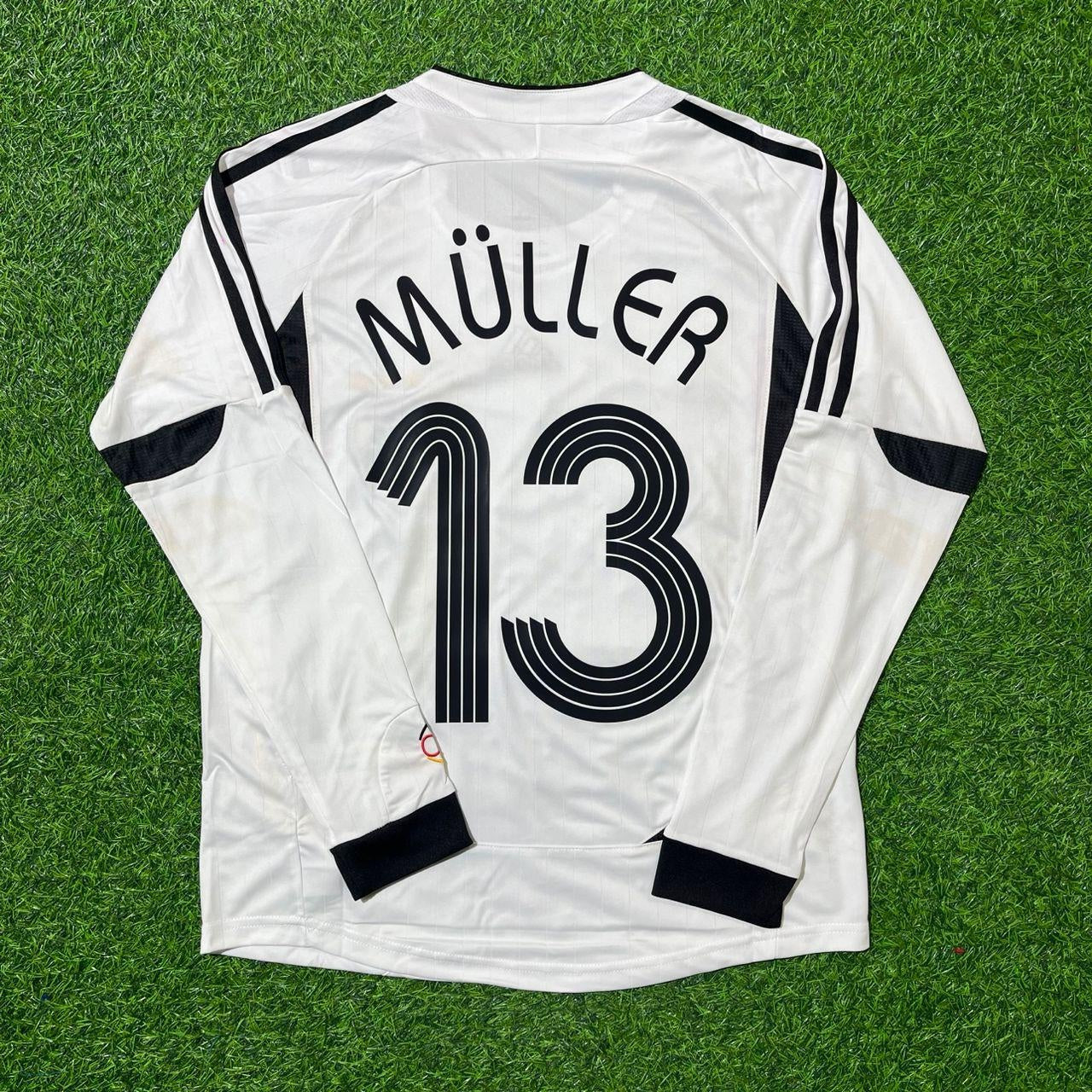 Thomas Müller Germany World Cup Long Sleeve White Retro Football Jersey