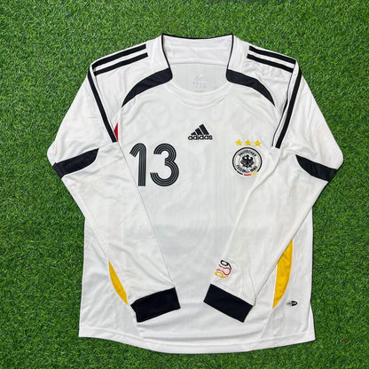 Thomas Müller Germany World Cup Long Sleeve White Retro Football Jersey