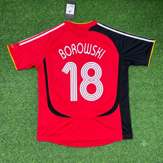 Tim Borowski Germany 2006 World Cup Away Red Black Retro Football Jersey