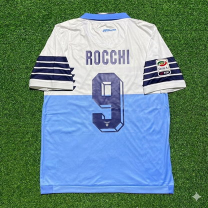 Tommaso Rocchi #9 Lazio White Blue Retro Home Football Jersey