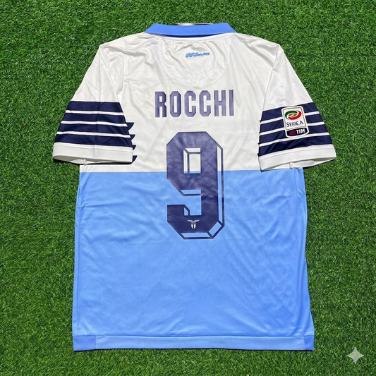 Tommaso Rocchi #9 Lazio White Blue Retro Home Football Jersey
