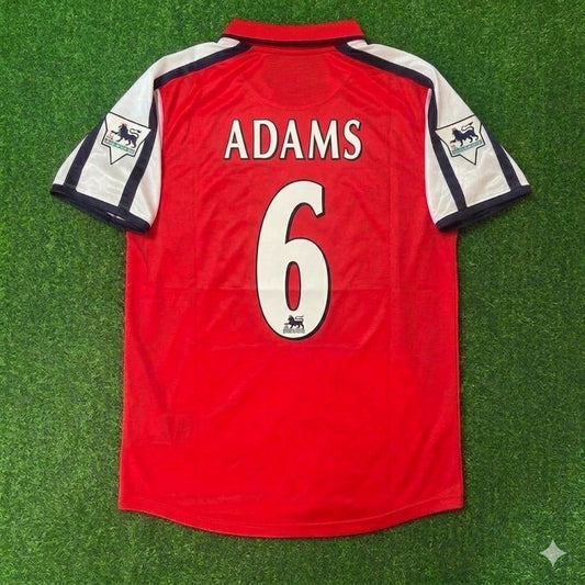 Tony Adams #6 Arsenal 1999-2002 Red White Retro Jersey Trikot Maglia Camiseta Soccer Shirt