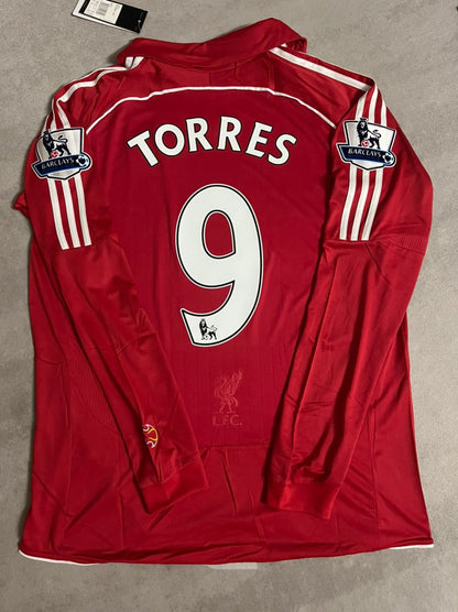 Fernando Torres Liverpool 2007-2008 Red Retro Kit Jersey Trikot Maillot Soccer Shirt