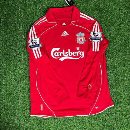 Fernando Torres Liverpool 2007-2008 Red Retro Kit Jersey Trikot Maillot Soccer Shirt