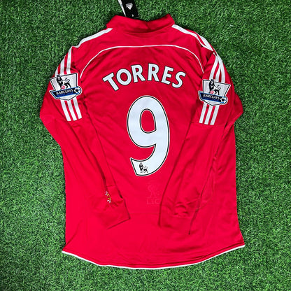 Fernando Torres Liverpool 2007-2008 Red Retro Kit Jersey Trikot Maillot