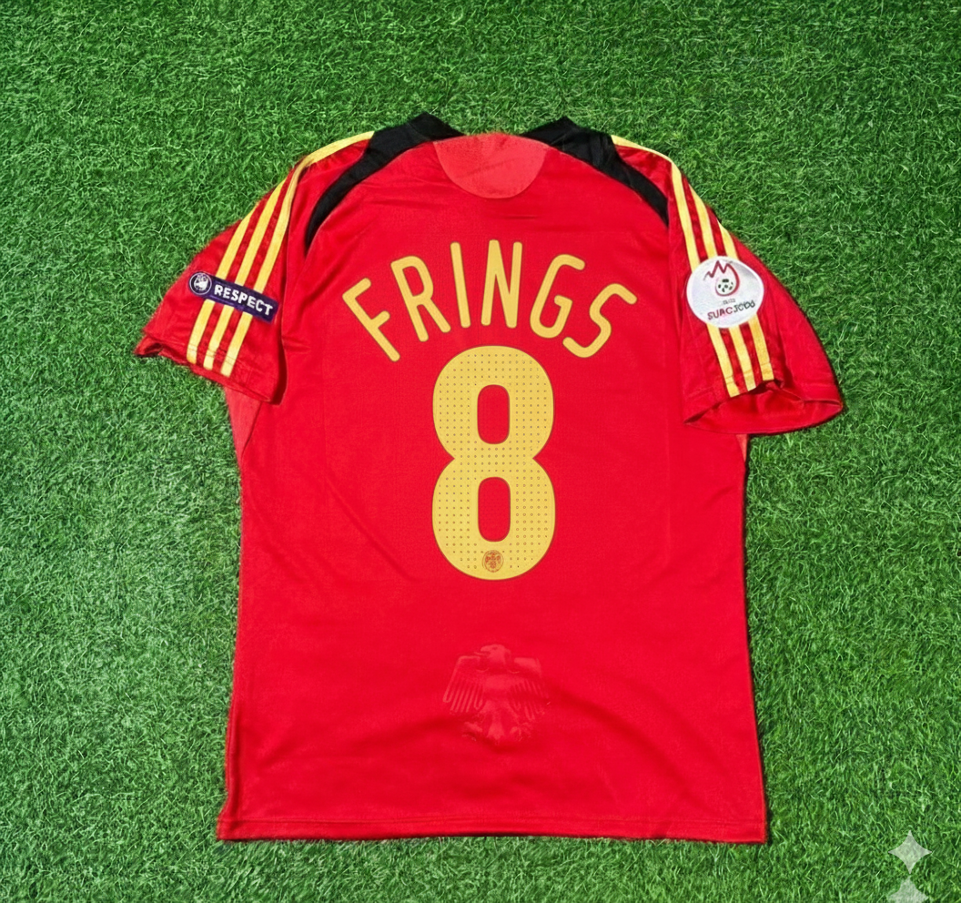 Torsten Frings Germany EURO 2008 Away Red Retro Football Jersey Kit