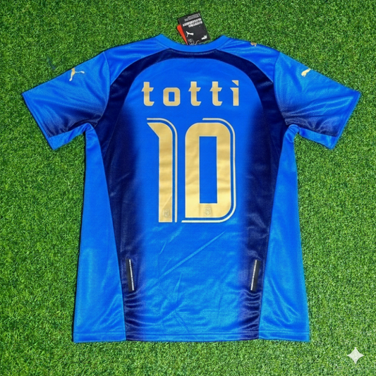Francesco Totti 10 - Italy 2006 World Cup Final Retro Jersey Maillot Trikot Maglia Soccer Shirt