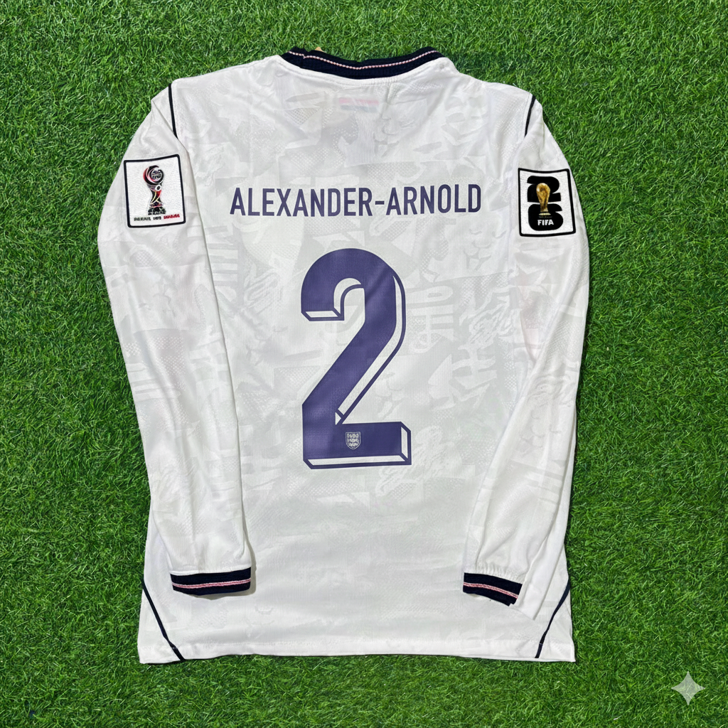Trent Alexander-Arnold 2- England 2026 World Cup Long Sleeve Kit Jersey Trikot Maillot