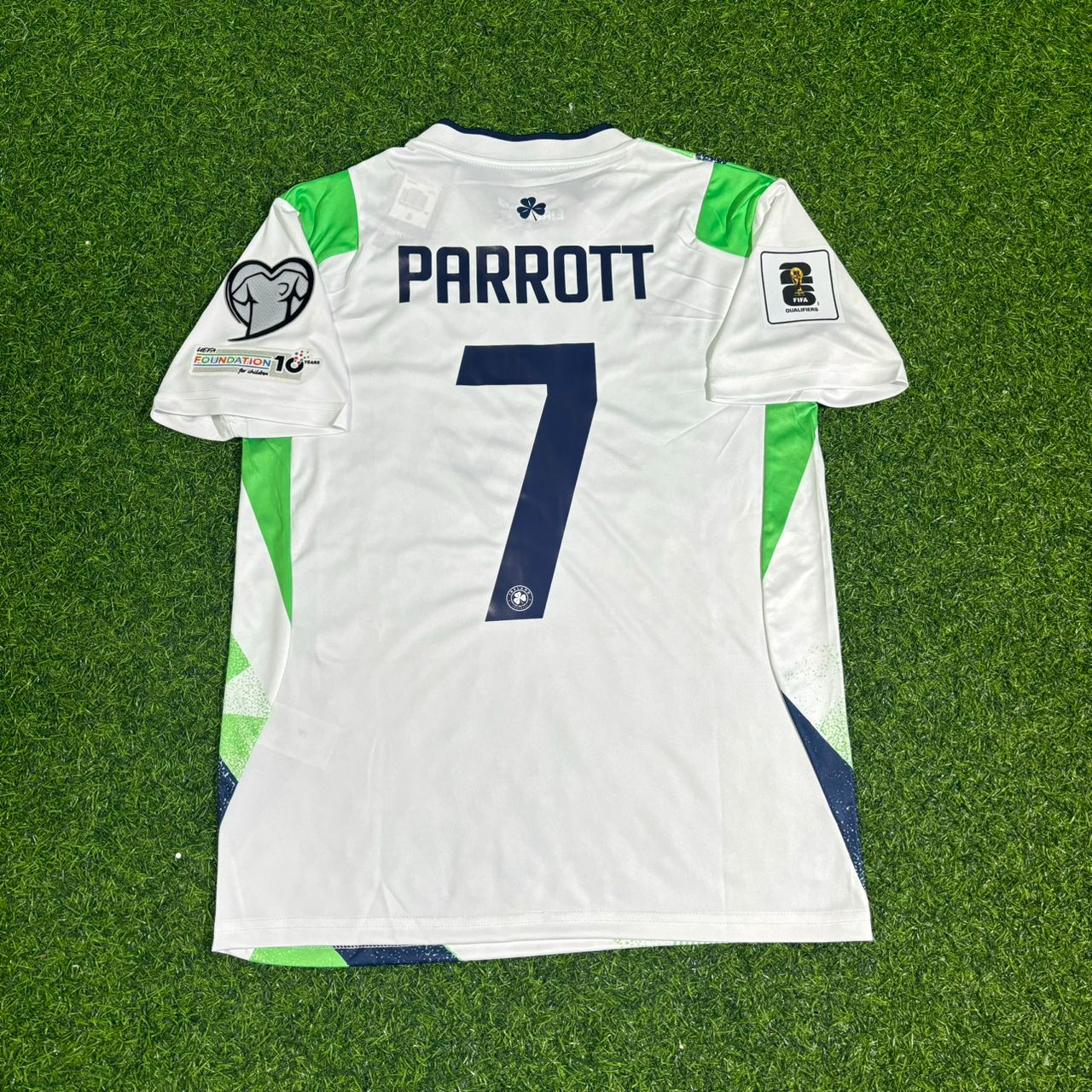 Troy Parrott #7 Ireland 2026 World Cup Qualifiers Green White New Season Football Jersey