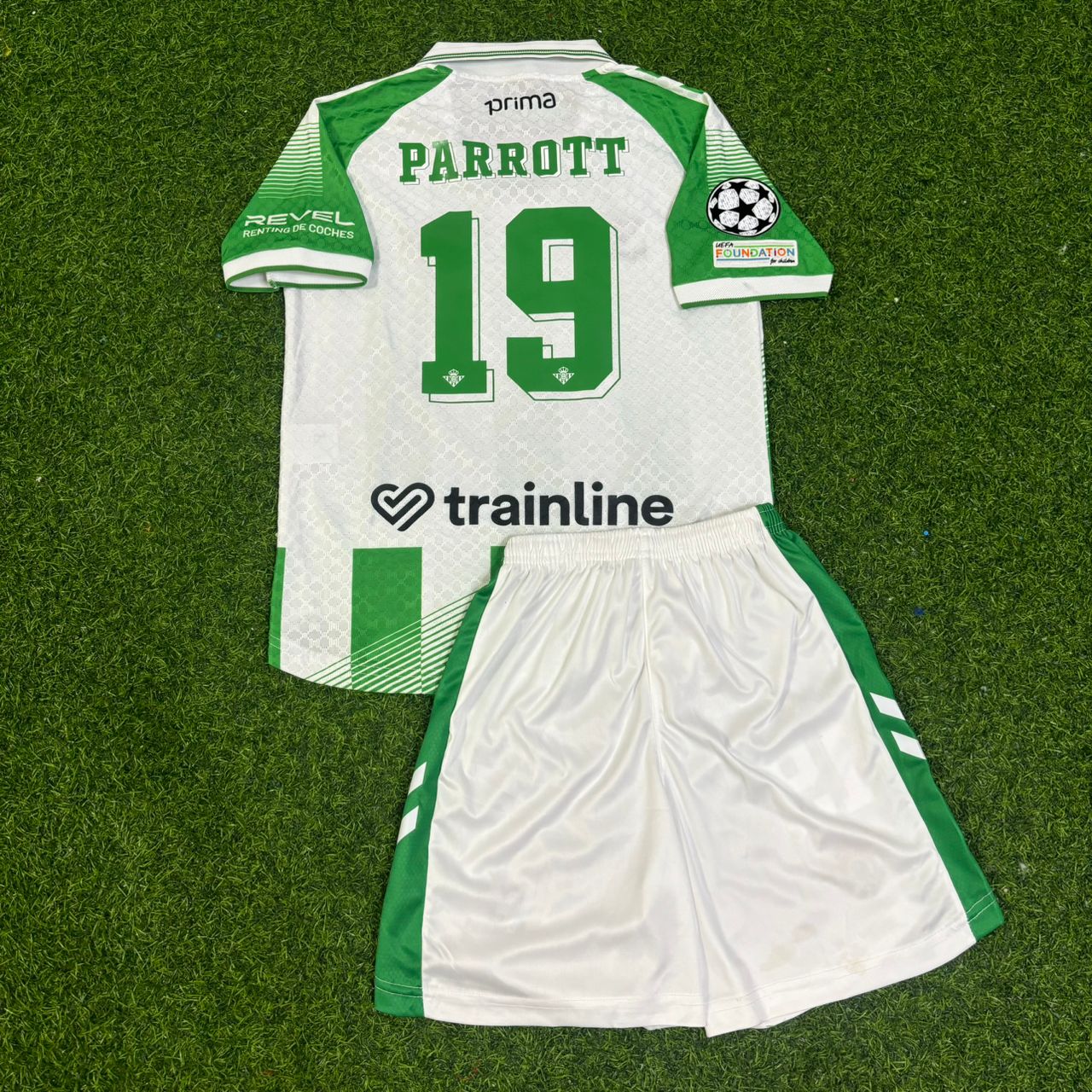 Troy Parrott Real Betis 2027 Home New Season Green White Kids Football Jersey Trikot Maillot