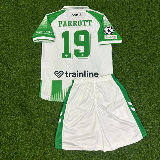 Troy Parrott Real Betis 2027 Home New Season Green White Kids Football Jersey Trikot Maillot