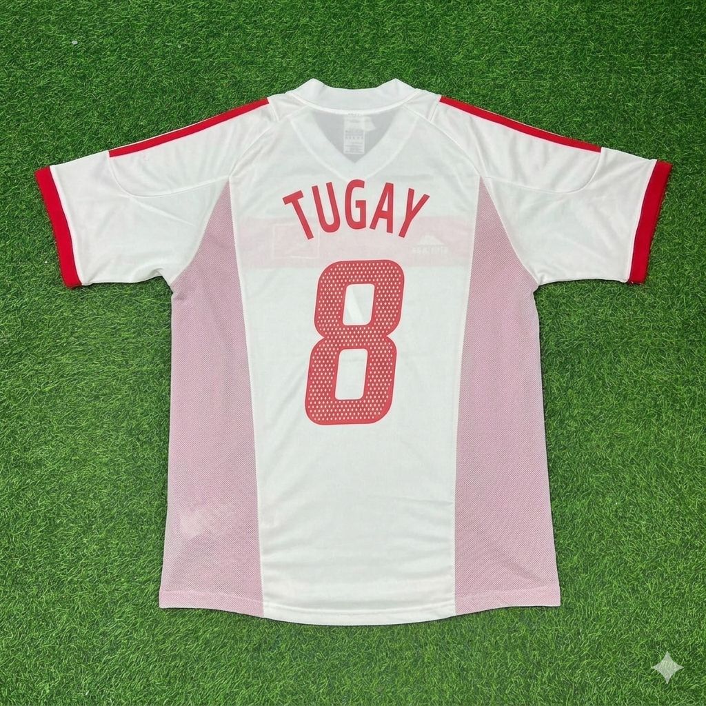 Tugay Kerimoglu Türkiye 2002 World Cup White Retro Football Jersey