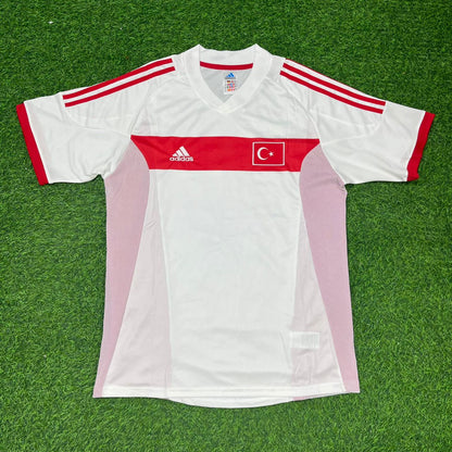 TURKEY Türkiye 2002 World Cup White Retro Football Jersey
