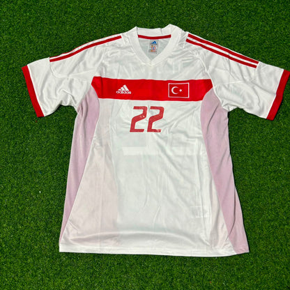 Ümit Davala Turkey Türkiye 2002 Dünya Kupası Beyaz Retro Futbol Forması