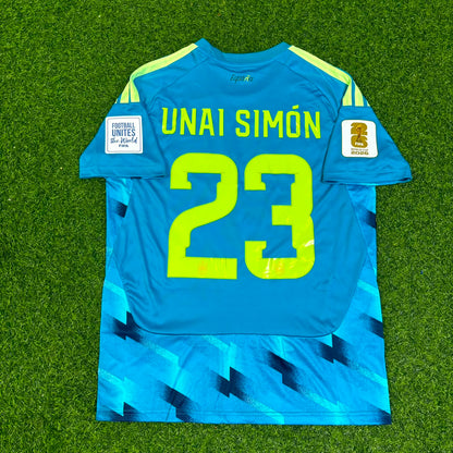 Maillot de foot spécial bleu Unai Simon Espagne Gardien Coupe du Monde 2026