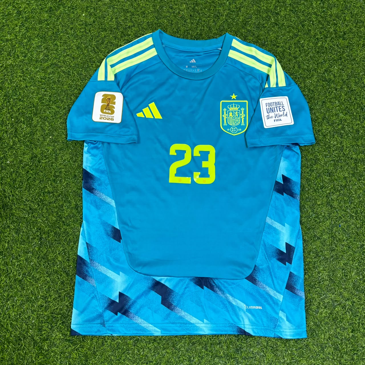 Maillot de foot spécial bleu Unai Simon Espagne Gardien Coupe du Monde 2026