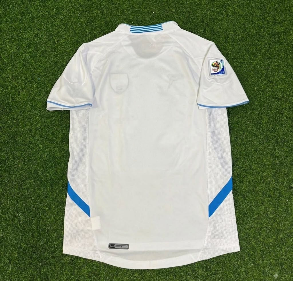 Uruguay 2010 World Cup White Retro Football Jersey