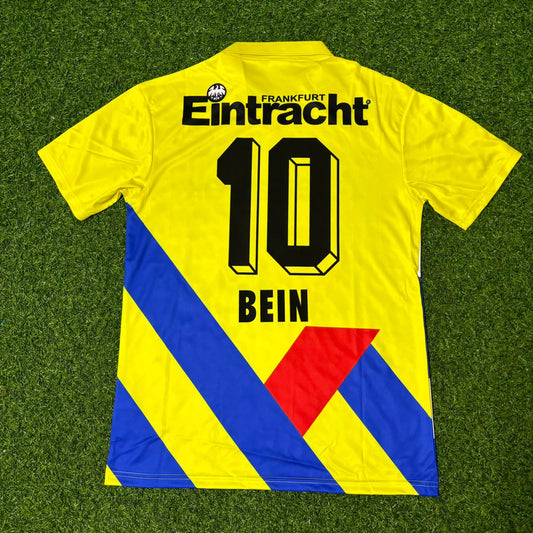Maillot de football rétro jaune Uwe Bein Eintracht Francfort 1993/1996