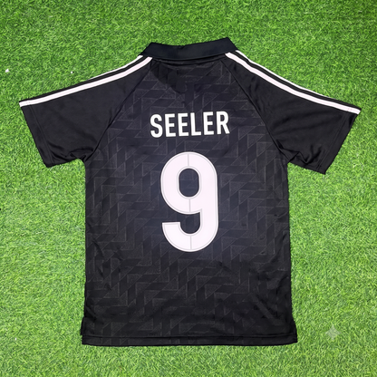 Uwe Seeler Deutschland 1990 WM Schwarzes Retro Fußballtrikot