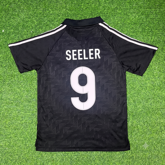 Uwe Seeler Deutschland 1990 WM Schwarzes Retro Fußballtrikot