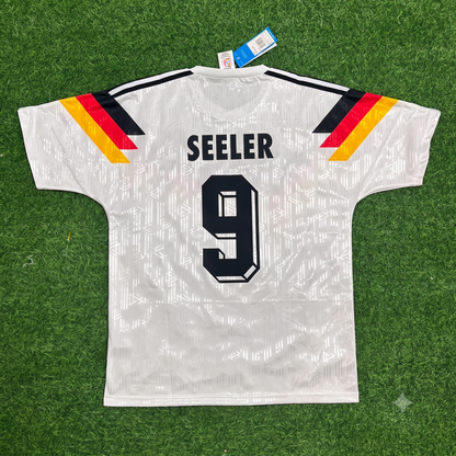 Uwe Seeler  Germany Deutschland Retro 1990 World Cup Jersey - Deutschland Retro-Trikot WM 1990 Soccer Shirt