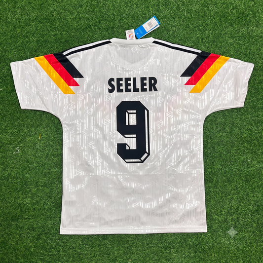 Uwe Seeler  Germany Deutschland Retro 1990 World Cup Jersey - Deutschland Retro-Trikot WM 1990 Soccer Shirt