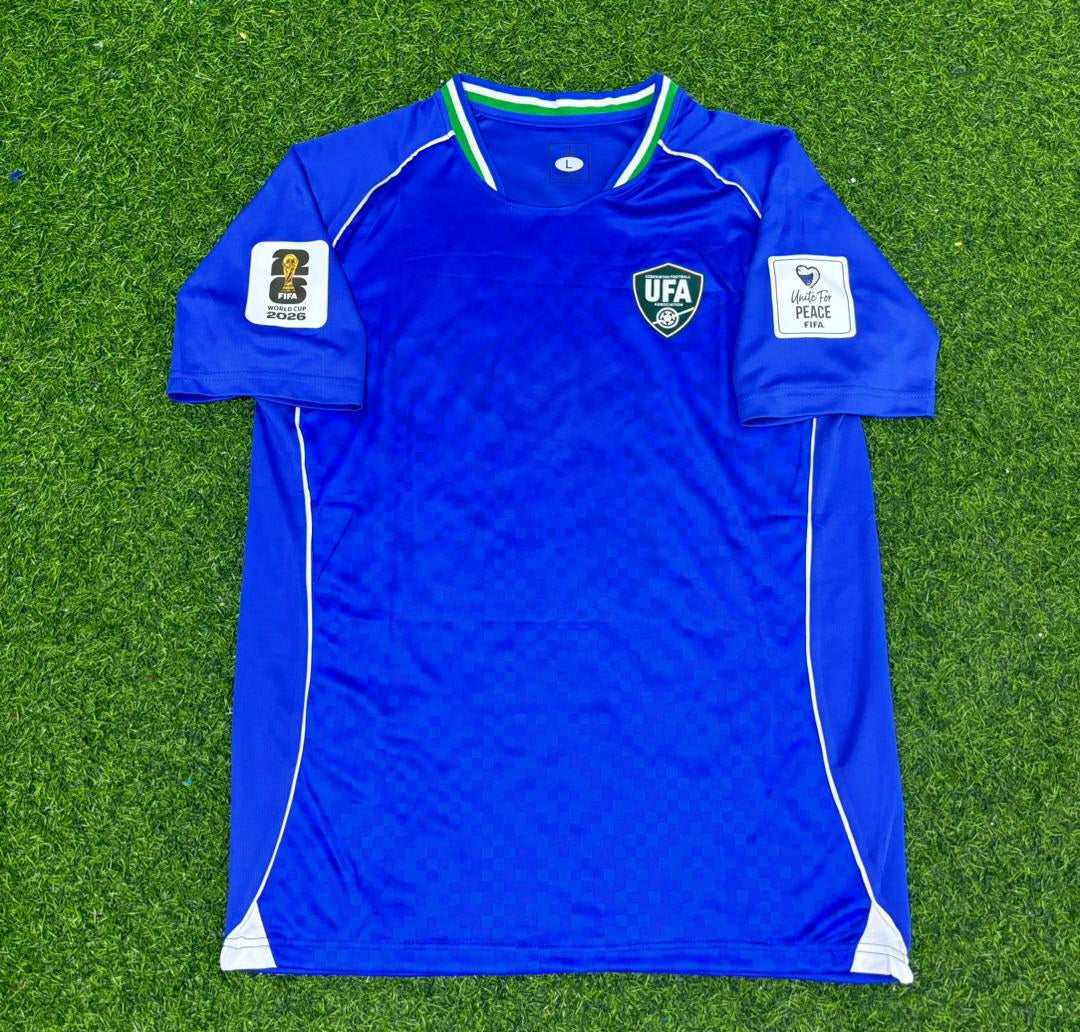Uzbekistan 2026 World Cup Home Blue Football Jersey