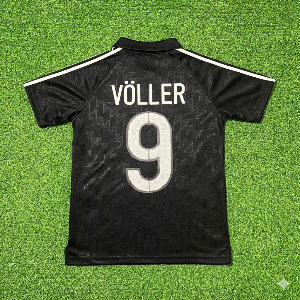 Rudi Völler Deutschland 1990 WM Schwarzes Retro Fußballtrikot