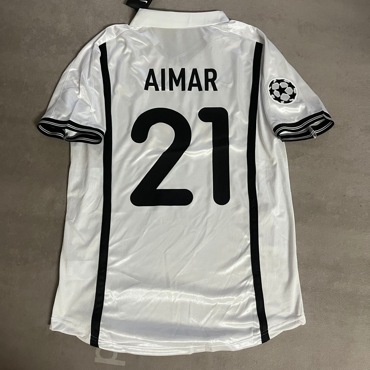 Pablo Aimar Valencia 2001 Milano Champions Final Retro Football Jersey