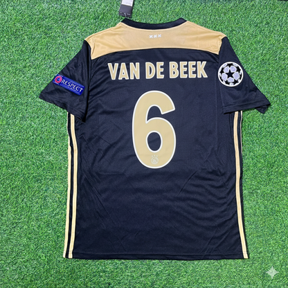 Donny van de Beek Ajax 2018–2019 Champions League Black Retro Football Jersey Kit