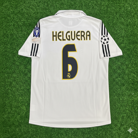 Iván Helguera 6- Real Madrid 2003 2004 White Home Retro Jersey Shirt Trikot Maillot