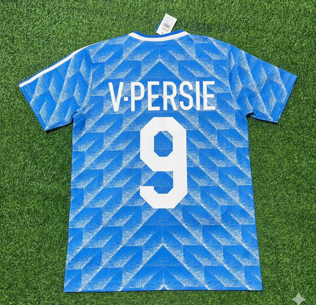 Robin Van Persie Netherlands Blue Retro Football Jersey Kit