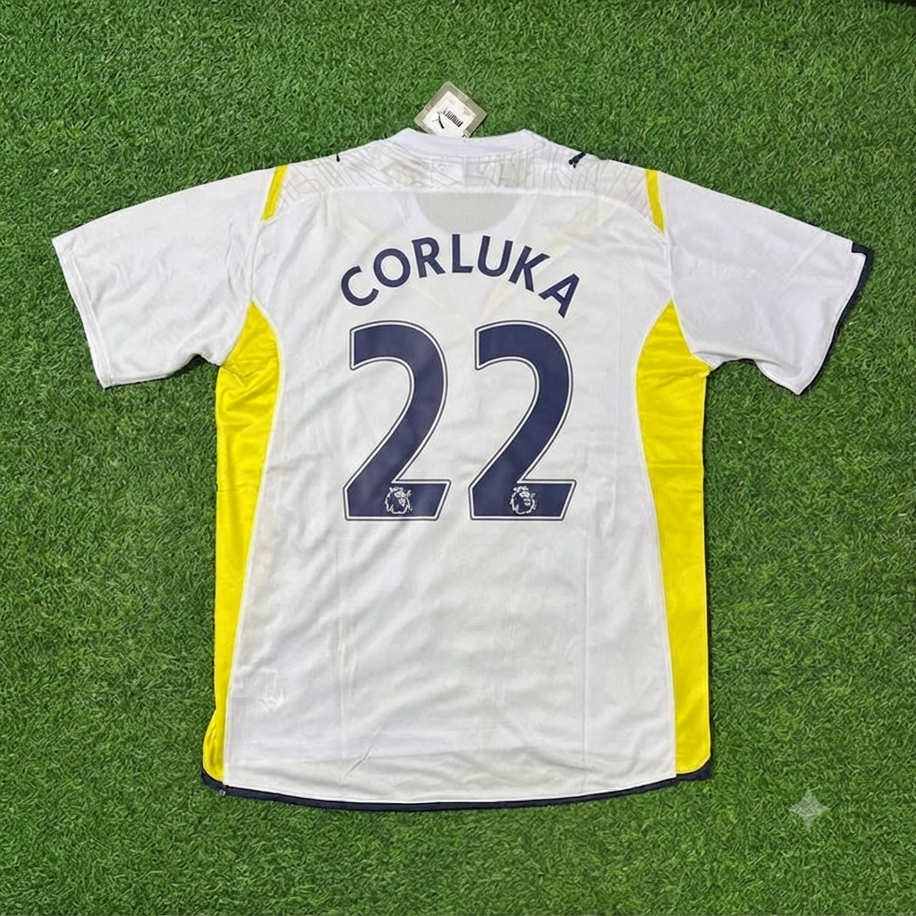Vedran Ćorluka #22 Tottenham 2009–2010 White Retro Football Jersey Kit